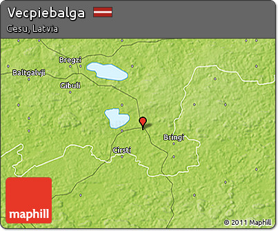 Physical 3D Map of Vecpiebalga