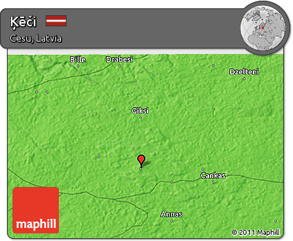 Political 3D Map of Ķēči