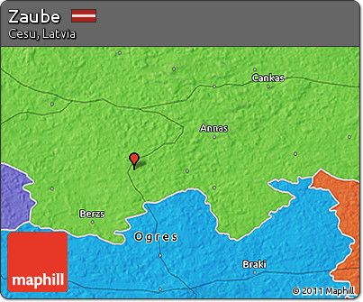 Political 3D Map of Zaube