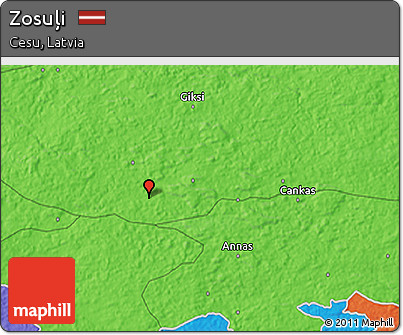 Political 3D Map of Zosuļi