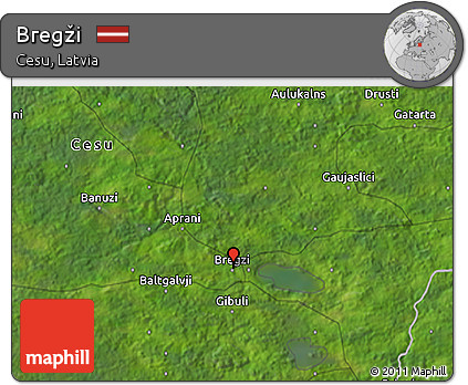 Satellite 3D Map of Bregži