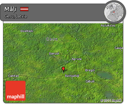 Satellite 3D Map of Māļi