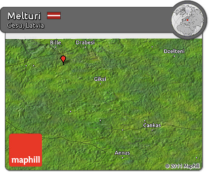 Satellite 3D Map of Melturi