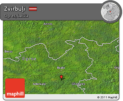 Satellite 3D Map of Zvirbuļi