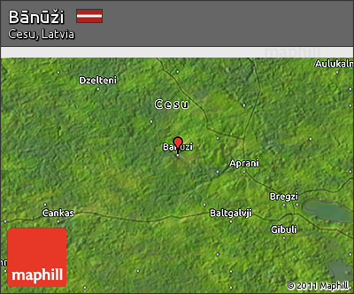 Satellite 3D Map of Bānūži