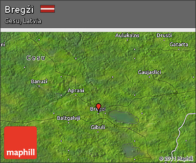 Satellite 3D Map of Bregži