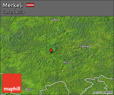 Satellite 3D Map of Merķeļi