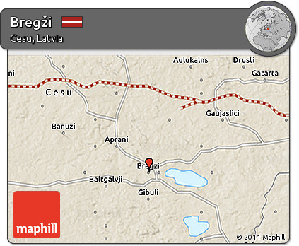 Shaded Relief 3D Map of Bregži