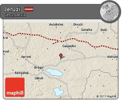 Shaded Relief 3D Map of Jeruži