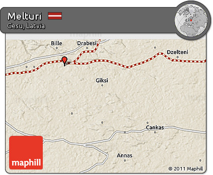 Shaded Relief 3D Map of Melturi