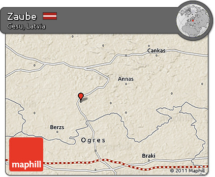 Shaded Relief 3D Map of Zaube