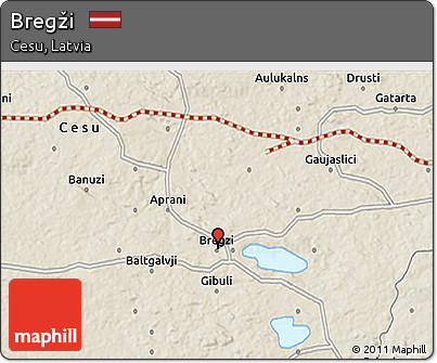 Shaded Relief 3D Map of Bregži