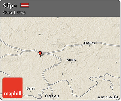 Shaded Relief 3D Map of Slīpe