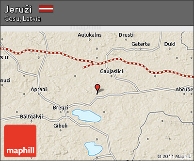 Shaded Relief 3D Map of Jeruži