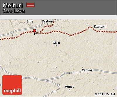 Shaded Relief 3D Map of Melturi