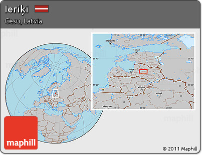 Gray Location Map of Ieriķi