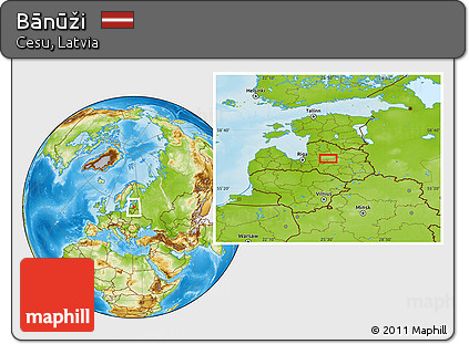 Physical Location Map of Bānūži