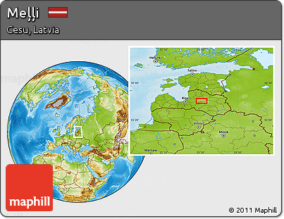 Physical Location Map of Meļļi