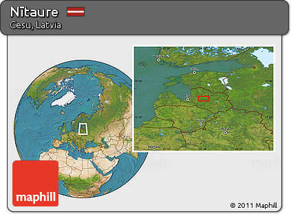 Satellite Location Map of Nītaure