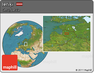 Satellite Location Map of Ieriķi