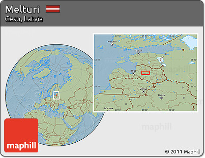 Savanna Style Location Map of Melturi, hill shading