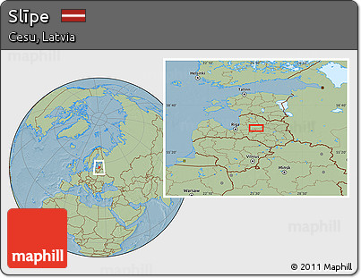 Savanna Style Location Map of Slīpe, hill shading