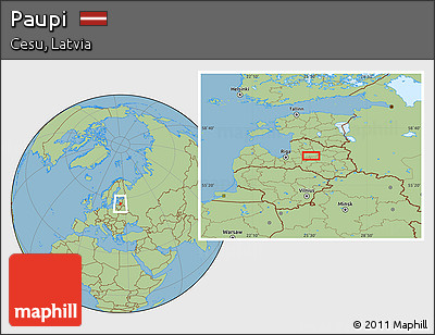Savanna Style Location Map of Paupi
