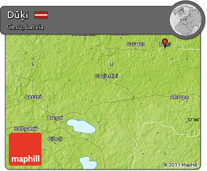 Physical Map of Dūķi