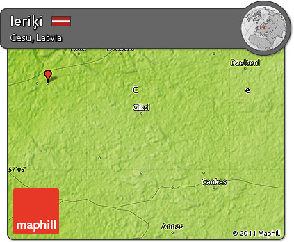 Physical Map of Ieriķi