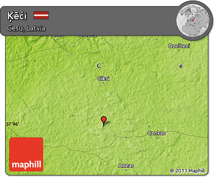 Physical Map of Ķēči
