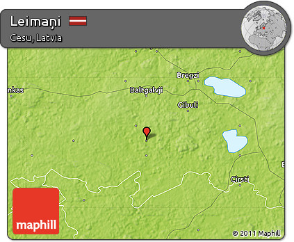 Physical Map of Leimaņi
