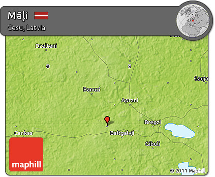 Physical Map of Māļi