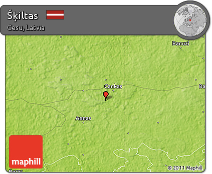 Physical Map of Šķiltas