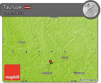 Physical Map of Taurupe