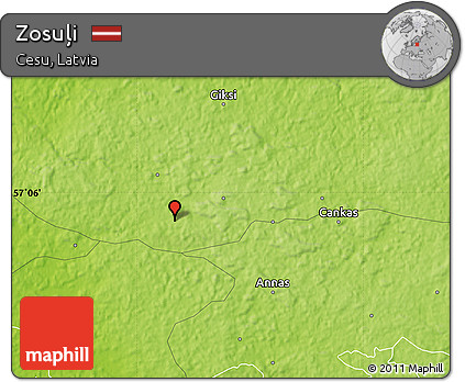 Physical Map of Zosuļi