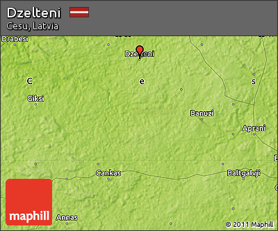 Physical Map of Dzelteni