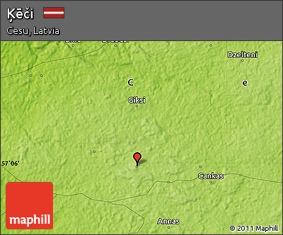 Physical Map of Ķēči