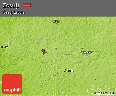 Physical Map of Zosuļi