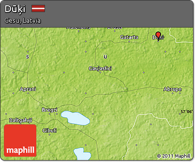 Physical Map of Dūķi