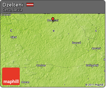 Physical Map of Dzelteni