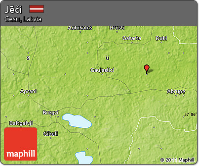 Physical Map of Jēči