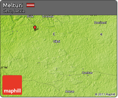 Physical Map of Melturi