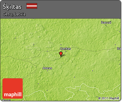 Physical Map of Šķiltas