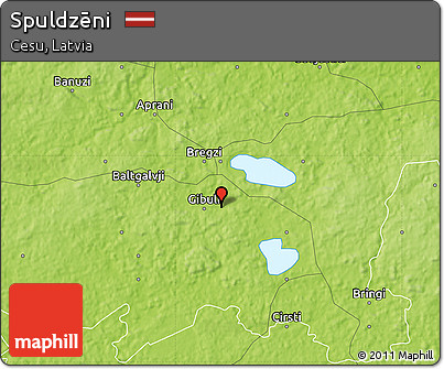 Physical Map of Spuldzēni