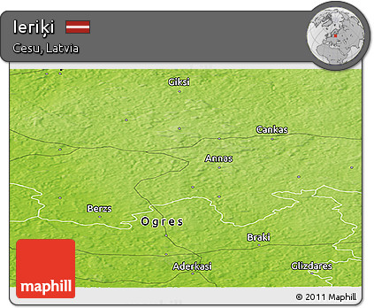 Physical Panoramic Map of Ieriķi