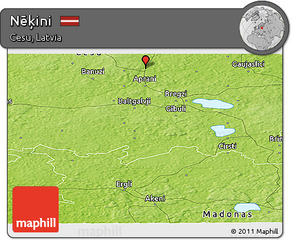 Physical Panoramic Map of Nēķini