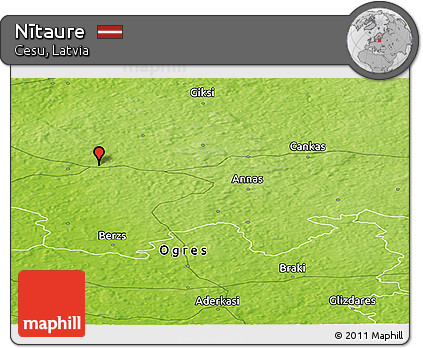 Physical Panoramic Map of Nītaure