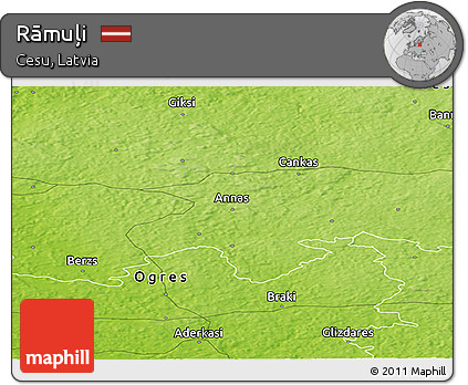 Physical Panoramic Map of Rāmuļi