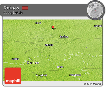Physical Panoramic Map of Reinas