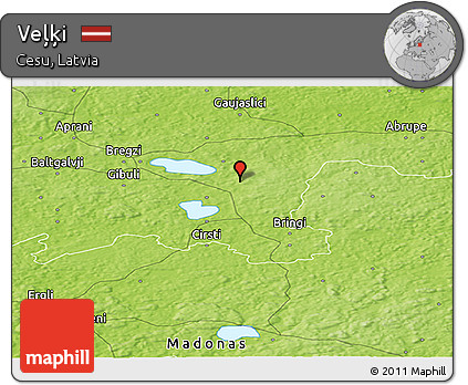 Physical Panoramic Map of Veļķi